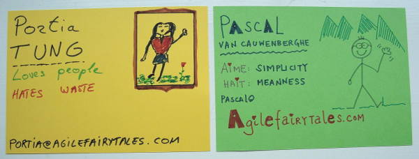 Portia and Pascal's profile cards